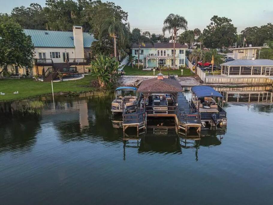 Lakefront Duplex With Pontoon Boat 2 Bedroom Home Mount Dora Dış mekan fotoğraf